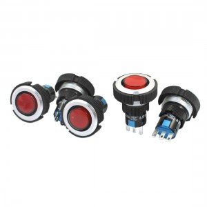 5Pcs 22mm SPDT 1NO 1NC 5Pin Soldering Momentary Red Pushbutton Switch