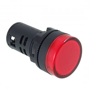 Red Black LED Indicator Light Pilot Signal Lamp 220VAC