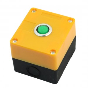 Green 12V Pilot Indicator Single Hole Yellow Plastic Pushbutton Station