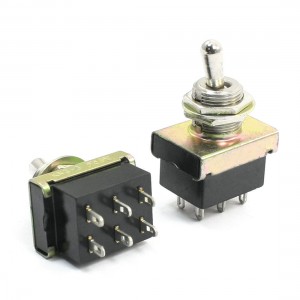 AC 220V 3A DPDT 6 Pin Solder ON/ON 2 Position Toggle Switch 2 Pcs