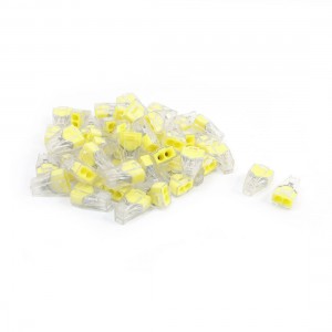 50pcs 0 75 2 5MM2 1 5 2 5MM2 2 Way Terminal Block Push Wire Connector AC250V 24A