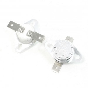 2 Pcs 250C Celsius NC 2 Flat Pin KSD301 Model Ceramic Thermostat 10A AC 250V