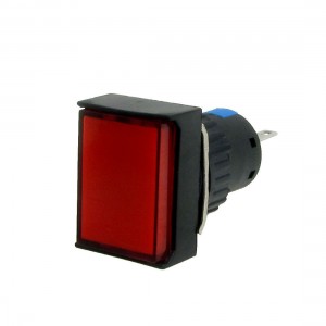 AC 220V 3A Momentary 3 Pins NO NC Rectangle Push Button Switch
