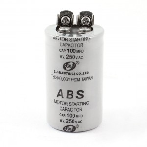AC 250V 100uF 100MFD Polypropylene Film Cylindrical Motor Start Capacitor