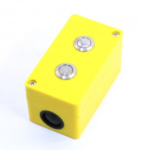 3A 250VAC Double Silver Tone Metallic Push Button Station