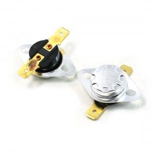 10A AC 250V Volt 2 Flat Pin Terminals 180C N/C Thermal Plastic Thermostat 2PCS