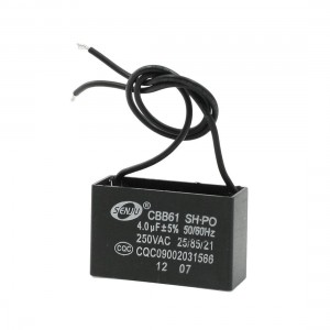 CBB61 4uF AC 250V Rectangle Non Polar Motor Strating Capacitor
