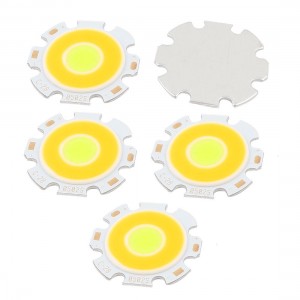 5W DC15-18V 300mA 80-100LM/W Warm White LED Light COB Lamp Bead Chip 5 Pcs