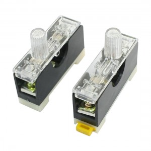 2 Pcs FS-10 DIN Rail Mount Single Pole 6x30mm Fuse Holder AC 250V 10A