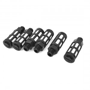 6 Pcs Plastic 13mm 1/4PT Male Thread Pneumatic Noise Muffler Silencer Pipe