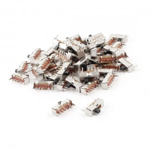 55 Pcs 4Pin PCB Mount 3 Position SP3T Horizontal Mini Slide Switch