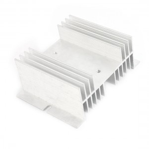 125mm x 70mm x 50mm Silver Tone Aluminum Heat Sink for Solid State Relay