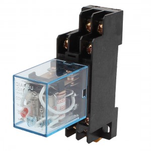 AC 220V-240V DPDT 8 Pins Red LED Light General Purpose Power Relay w Socket Base