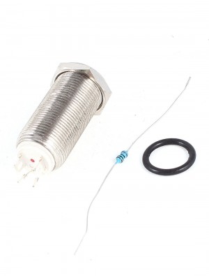 12V Red Ring LED 1NO 1NC Latching 12mm Self-lock Push button Switch SPST