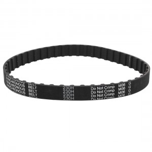 230H 075 46 Teeth 19.1mm Wide Rubber Cogged Industrial Timing Belt Black