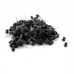 200Pcs 33uH 1A 6x8mm 10% Tolerance Shielded Radial Lead Inductor Black