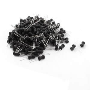 200Pcs 27uH 850mA 6x10mm 10% Tolerance Shielded Radial Lead Inductor Black