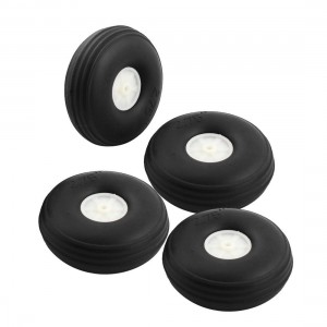 4 Pcs Black Rubber DIY Robot Wheel Tyre Tire 2.75" Dia 25mm Thickness