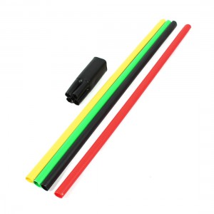 4Pcs 15mm Dia 10-16mm2 Cable Heat Shrink Tubing w 4 Way Breakout Boot Set