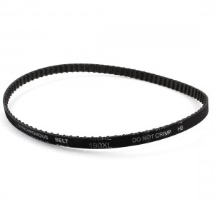XL-190 95 Teeth 7.9mm Width Black Rubber Cogged Industrial Timing Belt 19"