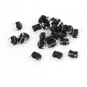 25pcs DIP 2 Terminals Momentary Push Button Tactile Switch 6x3x4.3mm