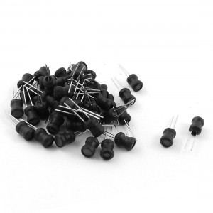 50Pcs 3mH 300mA 6x8mm 10% Tolerance Shielded Radial Lead Inductor Black