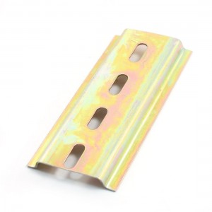 Electric Circuit Breaker Mounted 35mm 35mm DIN Rail Gold Tone