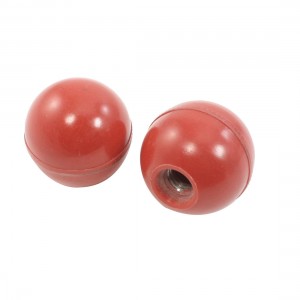 Machine Tool Handle 12mm Thread 42mm Dia Red Plastic Ball Knobs 2 Pcs