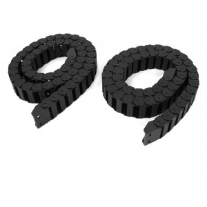 2 Pcs Black Plastic Drag Chain Cable Carrier 15 x 30mm for CNC Machine