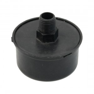 3/5" Male Thread Black Plastic Air Compressor Intake Filter Silencer Mufflers
