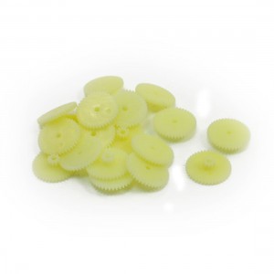 10 Pairs 0.4 Modulus 40102B Yellow Plastic Gear for DIY RC Toys