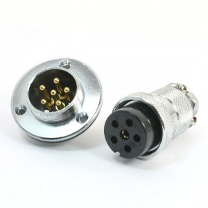 P25 6 Core 25mm 6 Pin Stepper Motor Aviation Connector Plug
