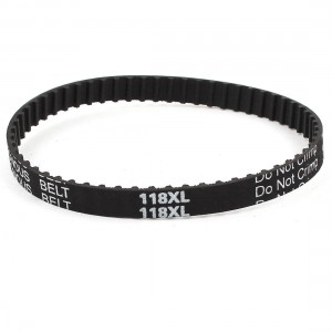 118XL 037 59 Teeth 9.5mm Width Rubber Drying Machine Timing Belt Black