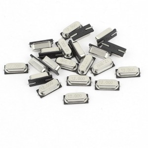 20 Pieces HC-49S SMD Type Quartz Crystal Oscillators 12MHz 12.000Mhz Silver Tone