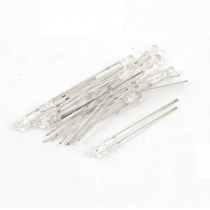15 Pieces 3mm Round Head Infrared IR Lamp Light Emitting Diode 850nm Wavelength