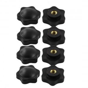 8 Pcs 6mm Threaded Dia 32mm Star Head Dia Clamping Knob Grip Replacement