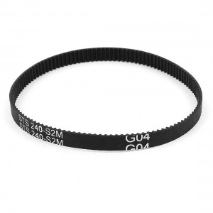 S2M-240 120 Teeth 2mm Pitch 6mm Width Industrial Timing Belt Black
