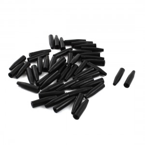 50Pcs 6x25mm Tapered Tip PCB Test Fixture Parts Plate POM Stand Holder Black