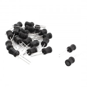 20Pcs 1.8mH 350mA 6x8mm 10% Tolerance Radial Lead Inductor Black