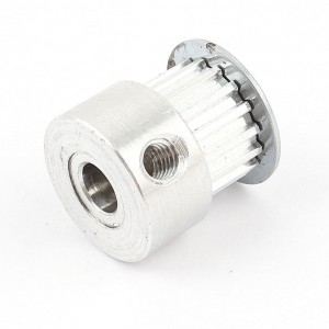 Aluminum Alloy T2.5 16 Teeth 5mm Bore Dia Double Flanged Timing Pulley