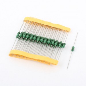 50 Pcs Through Hole Mount 100uH 0410 1/2W 10% Color Ring Inductors 4x10mm