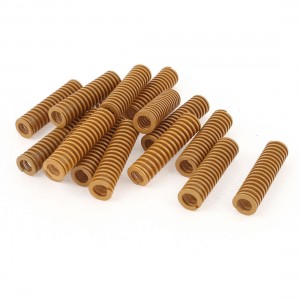 15mm x 9mm x 60mm Tubular Section Mold Mould Die Spring Yellow 16 Pcs