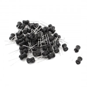 50Pcs 20mH 40mA 6x8mm 10% Tolerance Radial Lead Inductor Black