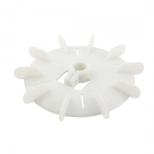 Replacement White Plastic Inner Dia 20cm Ten Impeller Motor Fan Blade