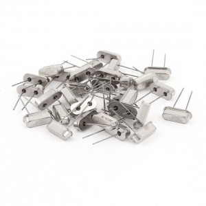 30 Pcs Low Profile 13.4916M Frequency DIP Crystal Oscillators HC-49S Silver Tone