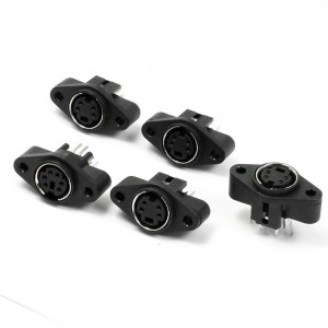 5 Pcs Computer DIN 4 Mini Pin Female Connector Port S-video Adapter Sockets