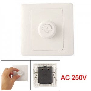 Wall Mounting Rotatable Knob 630W Dimmer Switch White