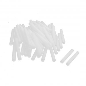 50Pcs 6x45mm PCB Test Flat End Fixture Parts Plate POM Stand Fixed Rod White