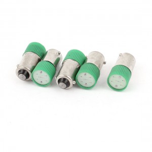 5 Pcs 10mm Round Head Green LED Bulb Light Signal Indicator Lamp AC 220V/240V 3A
