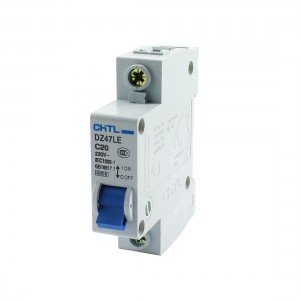 DZ47LE C20 1P DIN Rail Mount MCB Miniature Circuit Breaker 6000A 20A AC220V